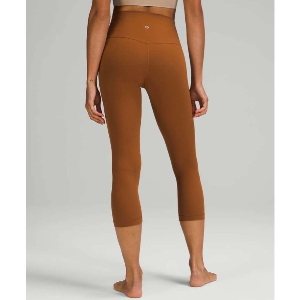LULULEMON Align High Rise Crop 21" Legging Womens Plus 20 Copper Brown Pant NEW - Picture 2 of 15